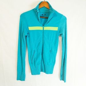Oakley Zip Up Athletic Jacket Thumb Holes Sz S